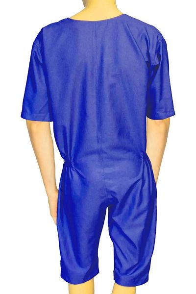 Devi Special Design Short Sleeve Zipped Between Legs & Dementia Patient Care Jumpsuit - MEDIUM SIZE