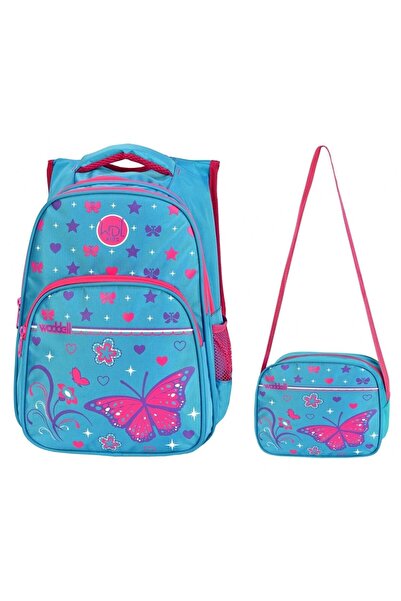 Waddell Geanta Blue/roz Butterfly Geanta Scoala Primara - Geanta Waddell Rucs...