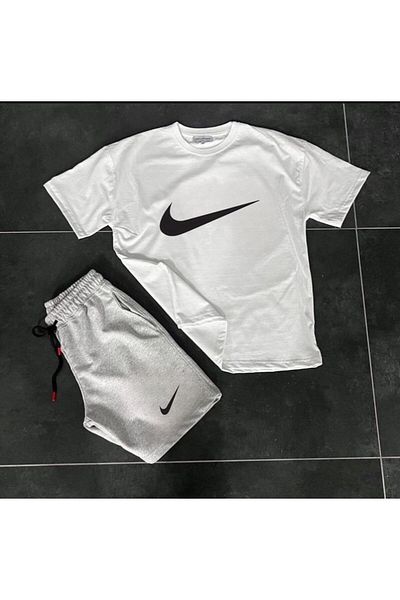 WEARTEX Trend Printed T-shirt Shorts Combination Double Product Set