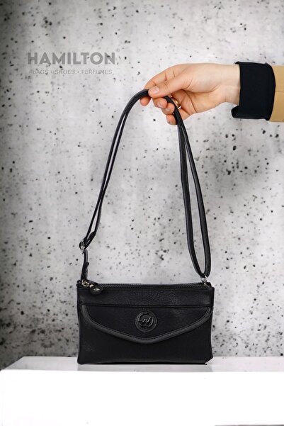 HAMILTON Original Women's Shoulder and Hand Bag with Adjustable Strap and Four-Eye Leather Textured Cover Stylish Shoulder and Hand Bag