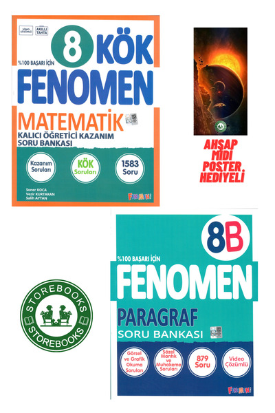 Fenomen Yayıncılık 8.Sınıf Kök Matematik Soru Bankası ve Paragraf B Soru Bank...