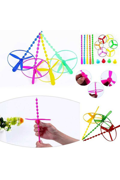 CT-TOYS 3 Adet 3 Farklı Renk Ufo Pervane Oyuncak 13x13 Cm Nostalji Oyuncağı
