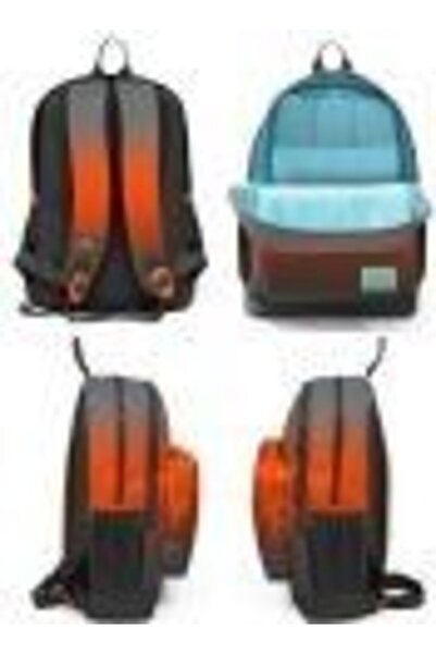 Coral High Orange and Gray 3-Piece School Bag for Boy