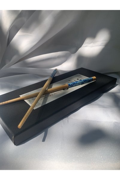 Tam Seramik Japanese Bamboo Chopstick Blue Floral 1 Pair