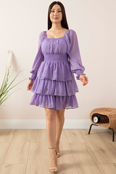 PULLIMM Φόρεμα σιφόν - Παντελόνι με στρώσεις, Μοντέλο 793-2831