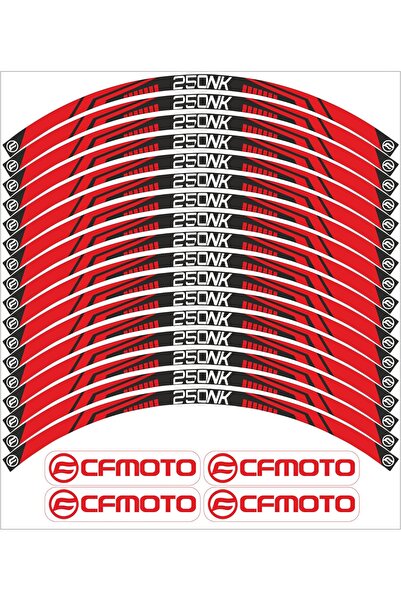 MOTOSEPETİM CFMOTO 250NK YAZILI JANT ŞERİDİ 250 NK JANT KAPLAMA KIRMIZI