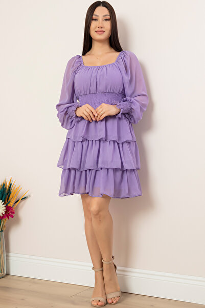 PULLIMM Φόρεμα σιφόν - Παντελόνι με στρώσεις, Μοντέλο 793-2831