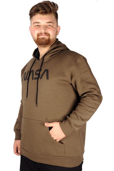 ModeXL Mode Xl Ανδρικό Φούτερ Hooded Nasa 21508 Khaki