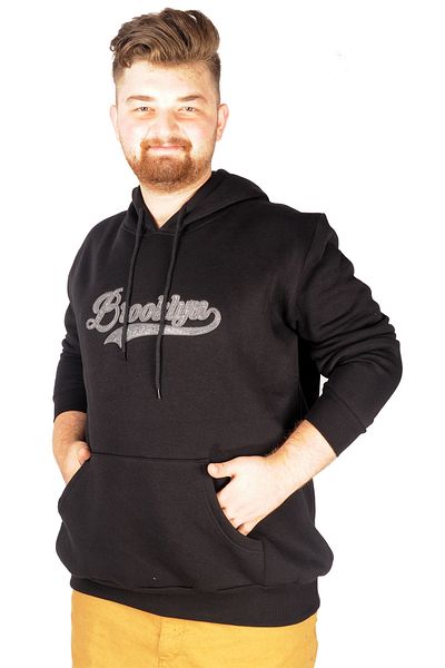 ModeXL Mode Xl Ανδρικό φούτερ με κουκούλα Brooklyn 21509 Μαύρο