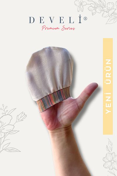 Develi 1973 Mini Facial Peeling Glove 100% Flush Silk Scrub Bath Scrub Suitable for All Skin Types