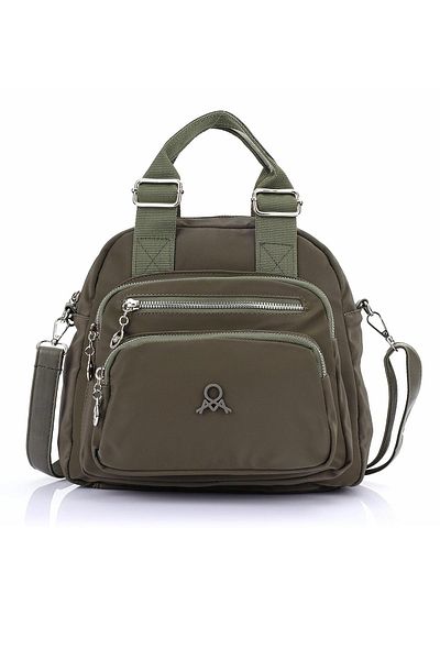 Getcho Modi Satin Women's Green Handbag Cross Strap Shoulder Use Large Volume Multi-Compartment Model
