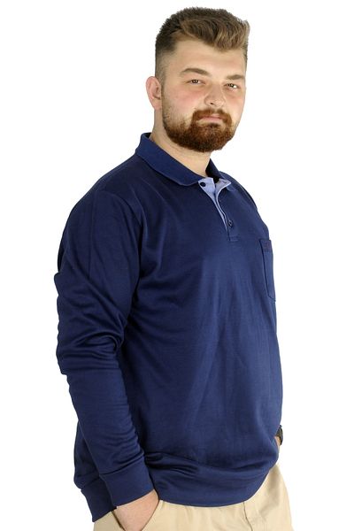 ModeXL Men's Interlock Indigo - Long Sleeve, Pocket, Mode XL Polo m 22460
