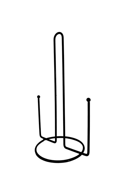 Tinsmith Black Stainless Steel Upright Towel Holder, Decorative Metal Paper T...