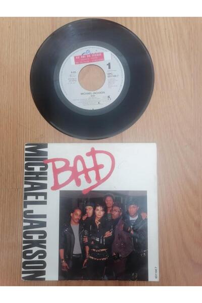 Plakperest MICHAEL JACKSON - BAD- 1987 HOLLANDA BASIM 45 LİK PLAK