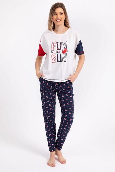 Arnetta Fun In The Sun Cream Women's Pajama Set