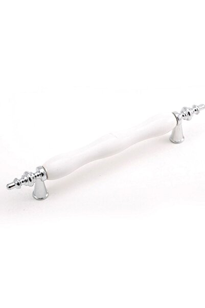 Kulpca Porselen Bozburun Yay Kulp / 128mm-py139-beyaz-krom