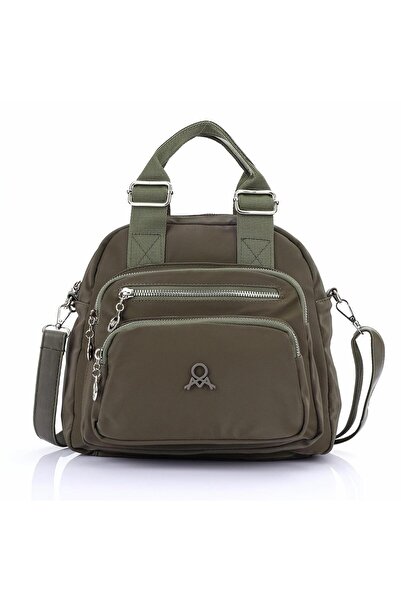 Getcho Modi Satin Women's Green Handbag Cross Strap Shoulder Use Large Volume Multi-Compartment Model