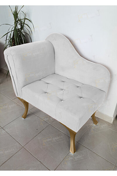 aldagelsin Yeni Model Tekli Köşe Koltuğu Josefin Bench Gold Ayak
