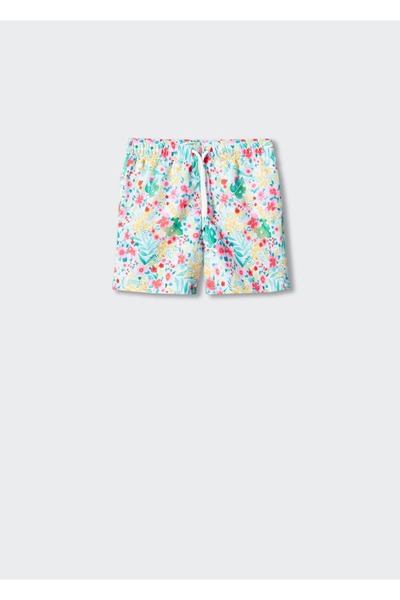 MANGO Kids Badeshorts mit Blumenmuster