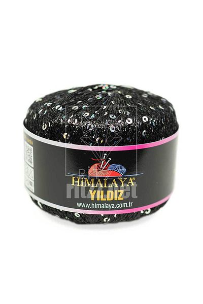Himalaya Star / Black Glitter Ασημί παγιέτα / 58109