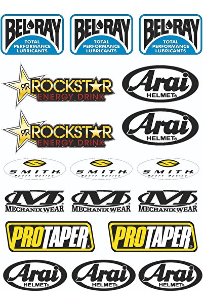 MOTOSEPETİM MOTOSİKLET MARKA STİCKER SET