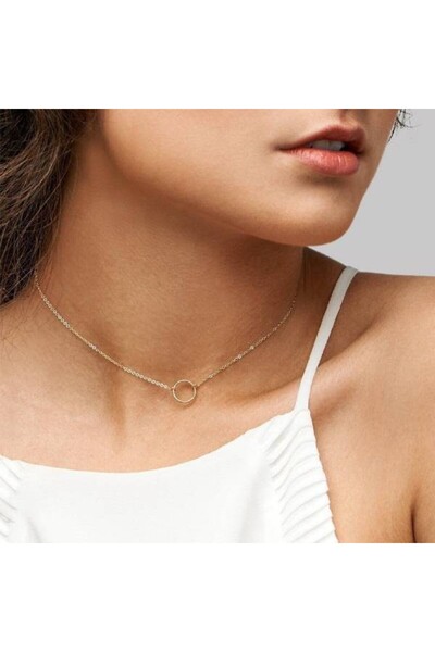 ANGORA GÜMÜŞ SILVER CHOKER RING NECKLACE 925 SILVER