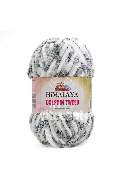 Himalaya Dolphin Tweed Βελούδο με Κρυσταλλική Υφή / Λευκό με Κρυσταλλική Υφή / 92001