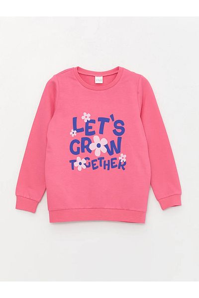 LC Waikiki Crew Neck - Girl's Printed Long Sleeve Pajama Set