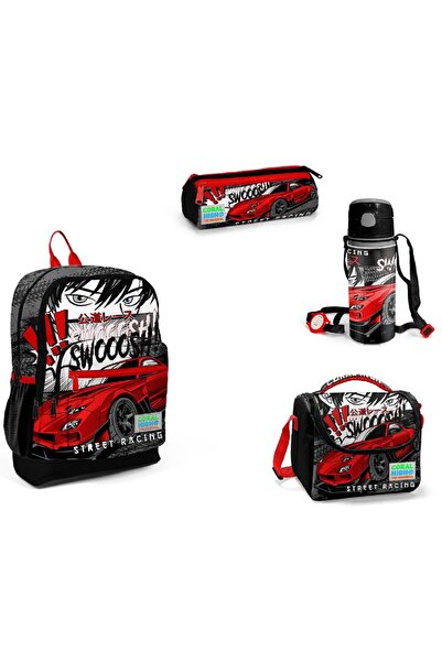 Coral High CORAL HİGH Japan anime race car erkek çocuk ilkokul çanta seti- DÖ...