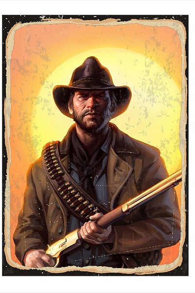 Teknomeg Tablou Karizma Red Dead Redemption 2 Tablou din MDF cu model 50cm x ...