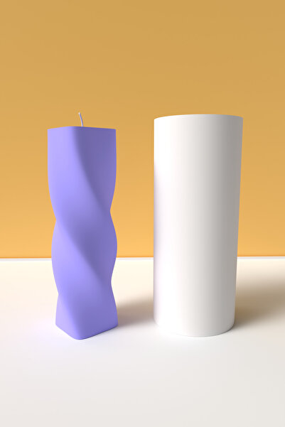 Cageartstudio Dekoratif Uzun Wave Mum silikon kalıp - Mum Yapım Malzemeleri 1...