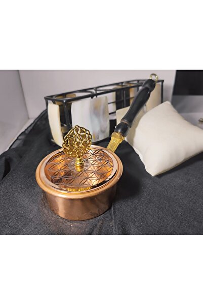 KAVELE Bakır Lüx Tütsülük Buhurdanlık Sosluk Yaşam Çiçekli