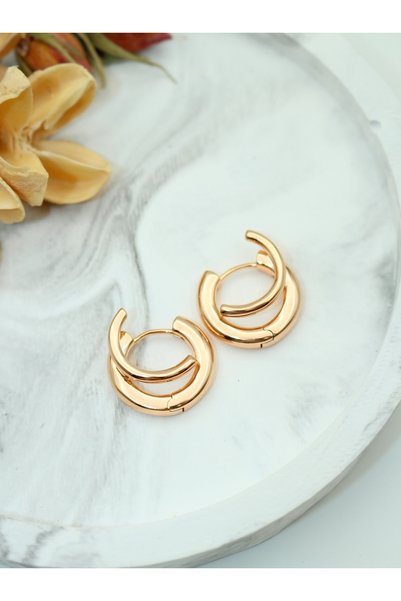 Yelda's VIP Gold Steel Hoop Earrings - Water and Sea resistant