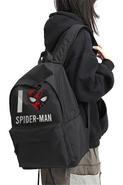 Touz zolid wear I Love Spider-Man Printed Unisex Backpack