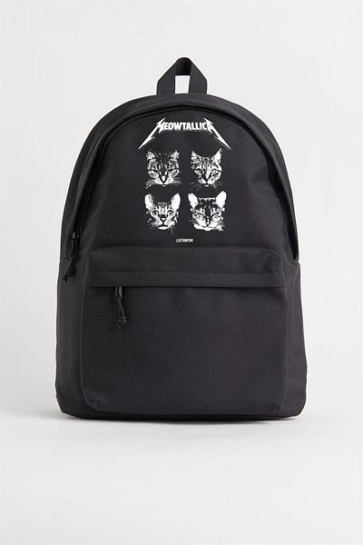 Touz LAGOM MODA Meowtallica Printed Unisex Backpack