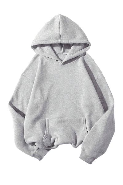 Mythologie Basic Απλό Φούτερ - Γκρι Oversize Φούτερ με κουκούλα