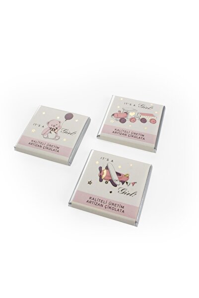 Melodi Çikolata Melodi Sargılı Sütlü Madlen Pembe 500g Kız Bebek Çikolatası