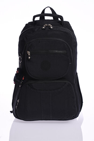 By Hakan Eba-8860 Klinkir Σχολική τσάντα πλάτης με πολλά διαμερίσματα και θήκη φορητού υπολογιστή Μαύρο