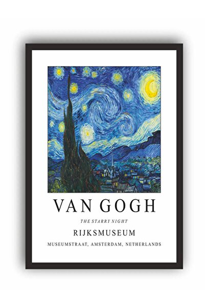 beedene Van Gogh Yıldızlı Geceler The Starry Nights Çerçeveli Tablo