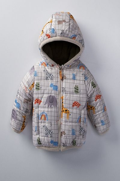 PODIUM GYM Special Series Cute Animals Figured Winter Double-Sided Fur Hooded Winter Coat