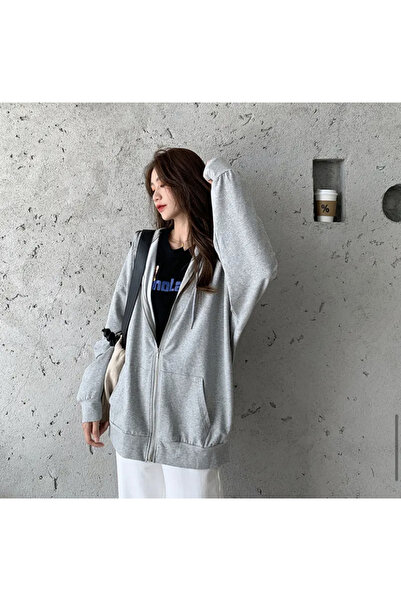 DENİKK Уличный стиль Прямой оверсайз кардиган с капюшоном для мужчин и женщин