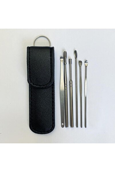 Nanoplex 6 Parça Kulak Temizleme Kronk Temizleme Seti Özel Deri Taşıma Kılıfl...