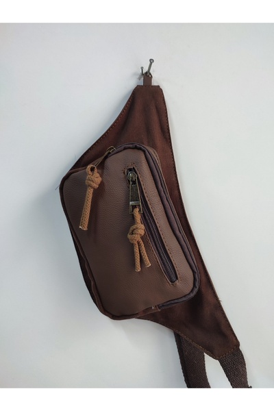 Street Bag Geantă de talie din piele maro Geantă de talie cu 3 compartimente ...