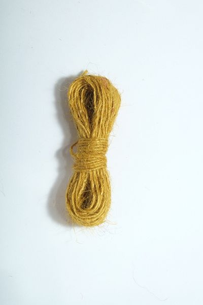 Eskişehir hobi sanat 5 μέτρα Κίτρινο Χρώμα Σχοινί από γιούτα χωρίς κερί 1,3 mm Πάχος Κορδόνι Κορδόνι Κορδόνι