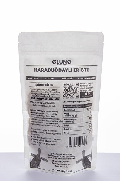 Gluno Glutensiz Karabuğdaylı Erişte 150g
