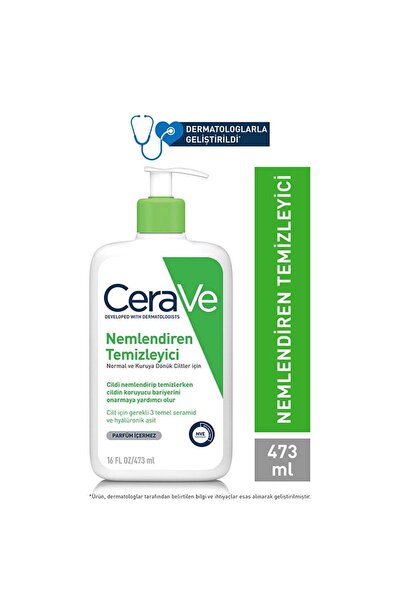 CeraVe Normal kuruya dönük ciltler için Hyalüronik asit ve 3 temel seramidli nemlendiren temizleyici 473ml