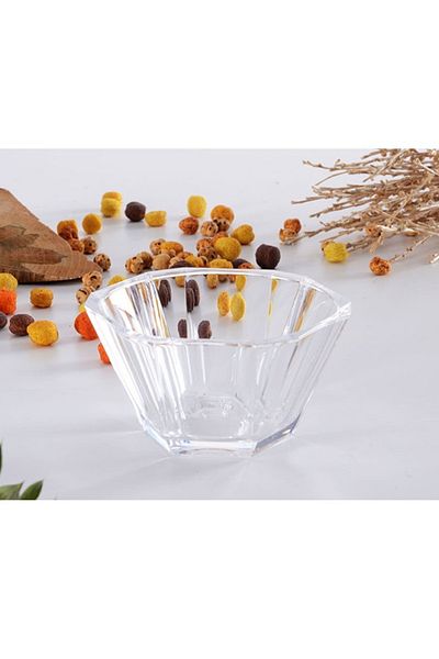 Paşabahçe PAŞABAHÇE 12-Piece Nude Reflection Series Crystal Glass Bowl, Presentation Bowl, Snack Bowl, Presentation Bowl, Serving