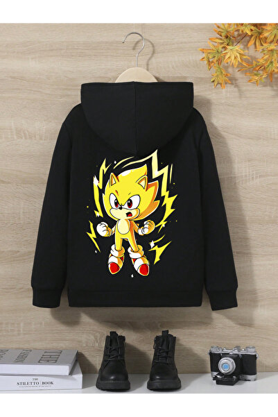 GALASHOP هودي للأطفال بغطاء للرأس للجنسين من سونيك