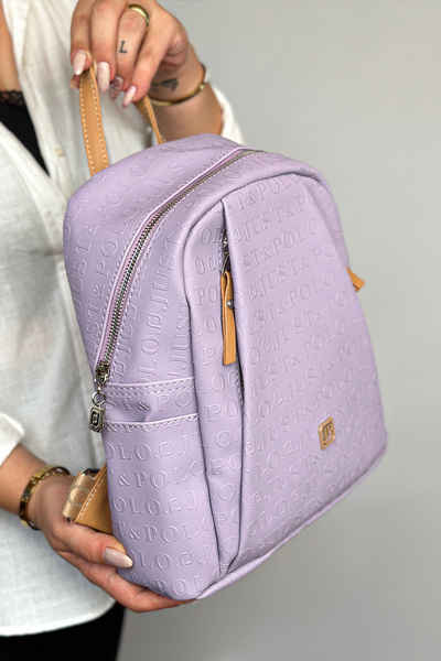 Just Polo حقيبة ظهر نسائية ليلكية كبيرة الحجم مع 9 حجرات مناسبة للاستخدام الي...