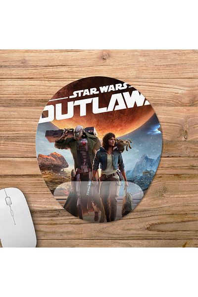 Pixxa موديل لوحة ماوس مدعومة للمعصم من Star Wars Outlaws - بيضاوي واحد